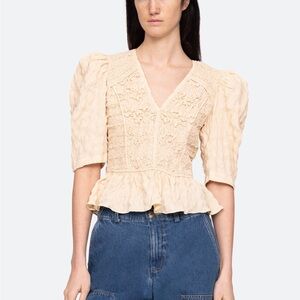 Sea New York Lace textured Top